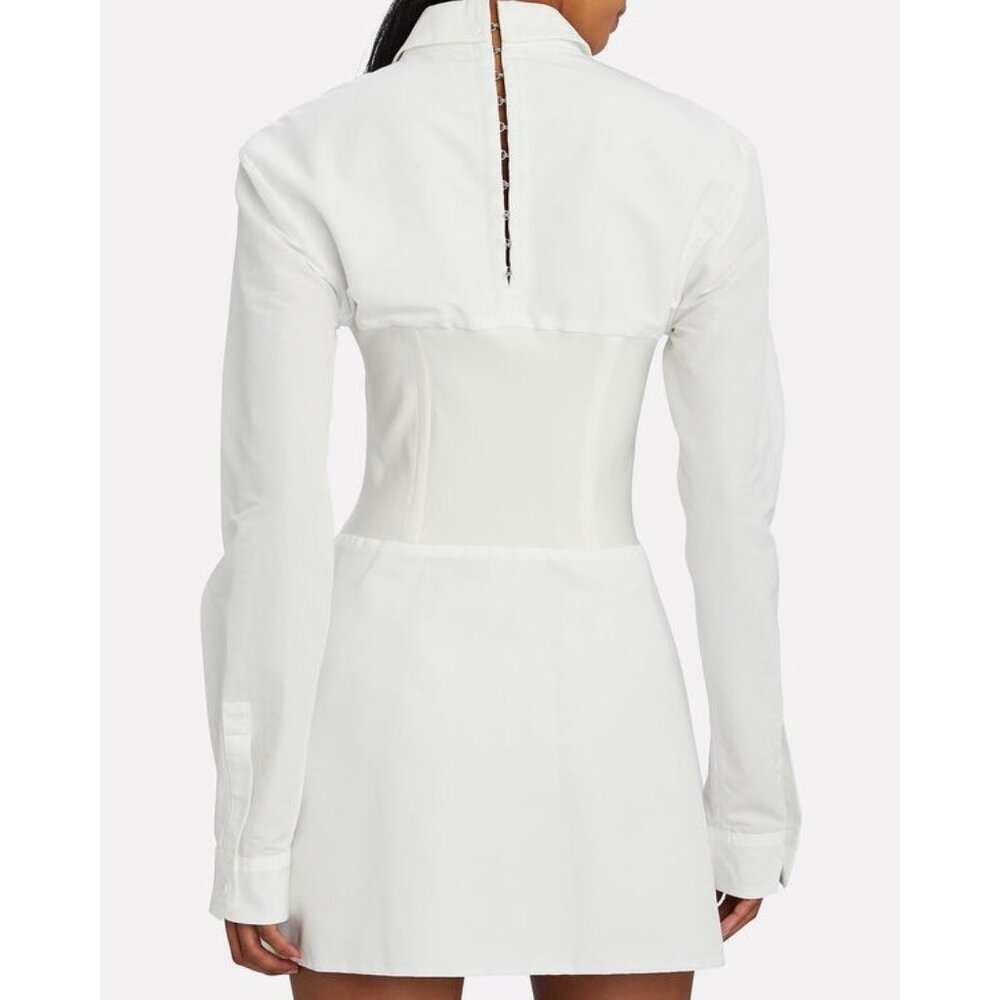 Dion Lee Hook mini white shirt dress Size US 2 - Picture 3 of 11